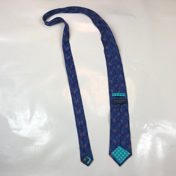 Ted Baker London Silk Floral Print Tie 60” - Picture 4 of 10